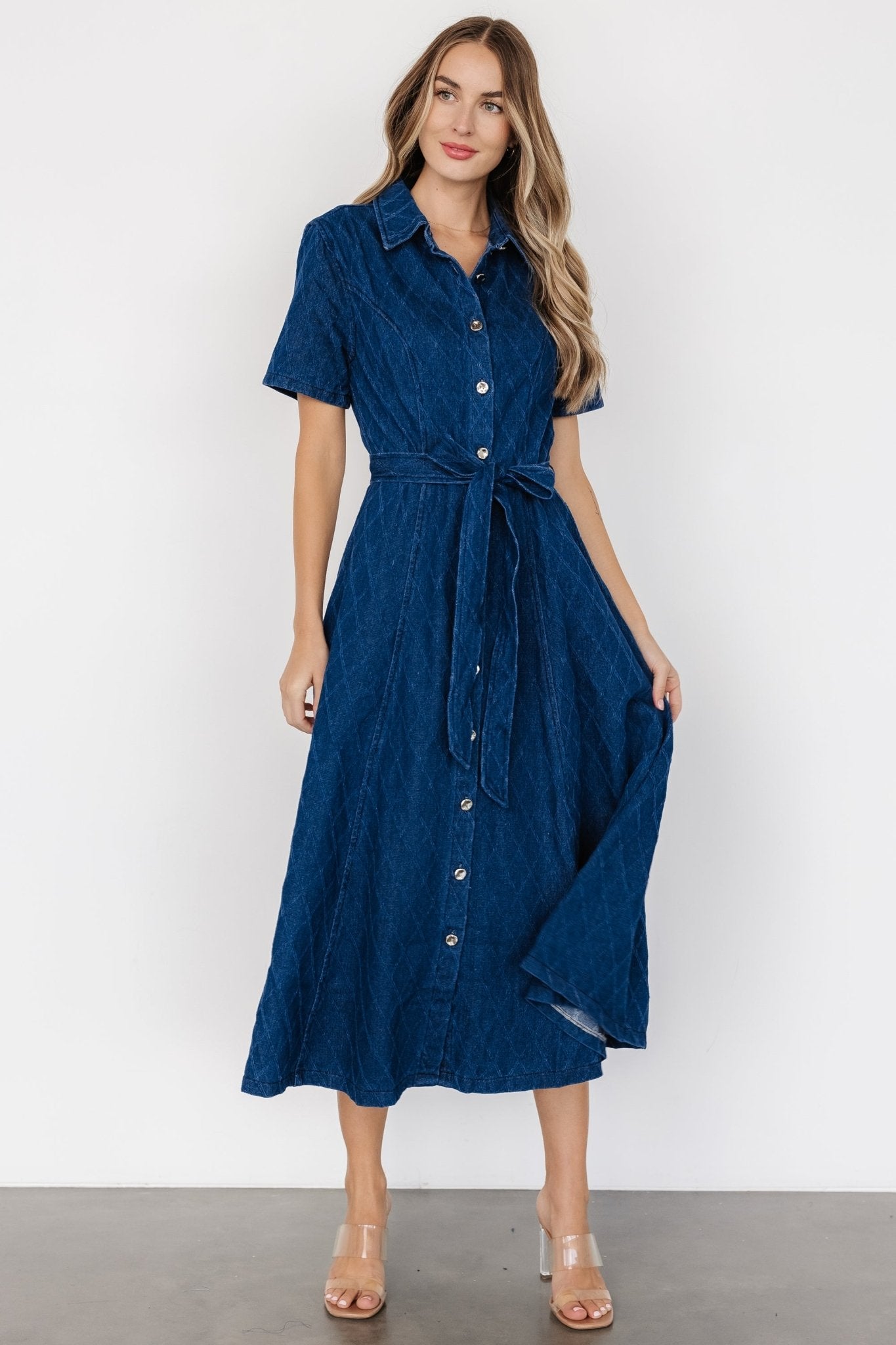 Sheryl Midi Dress | Denim Blue