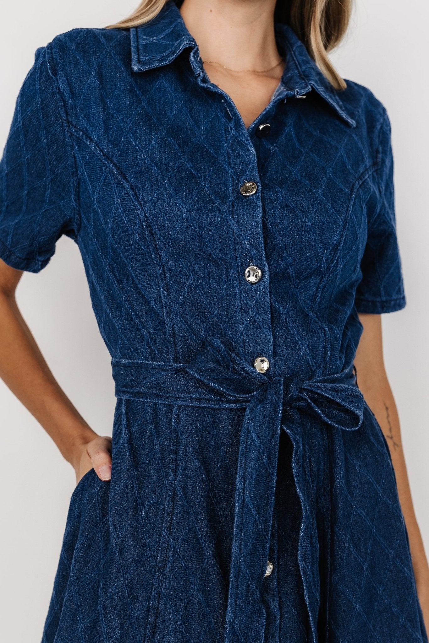 Sheryl Midi Dress | Denim Blue