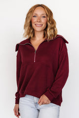 Shiloh Half Zip Pullover | Burgundy