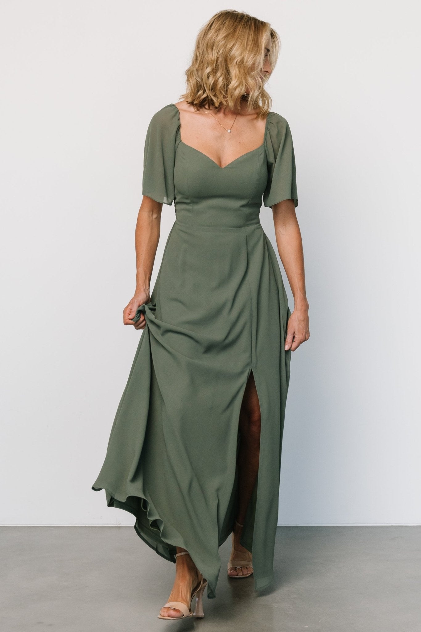 Sierra Sweetheart Maxi Dress | Dark Sage