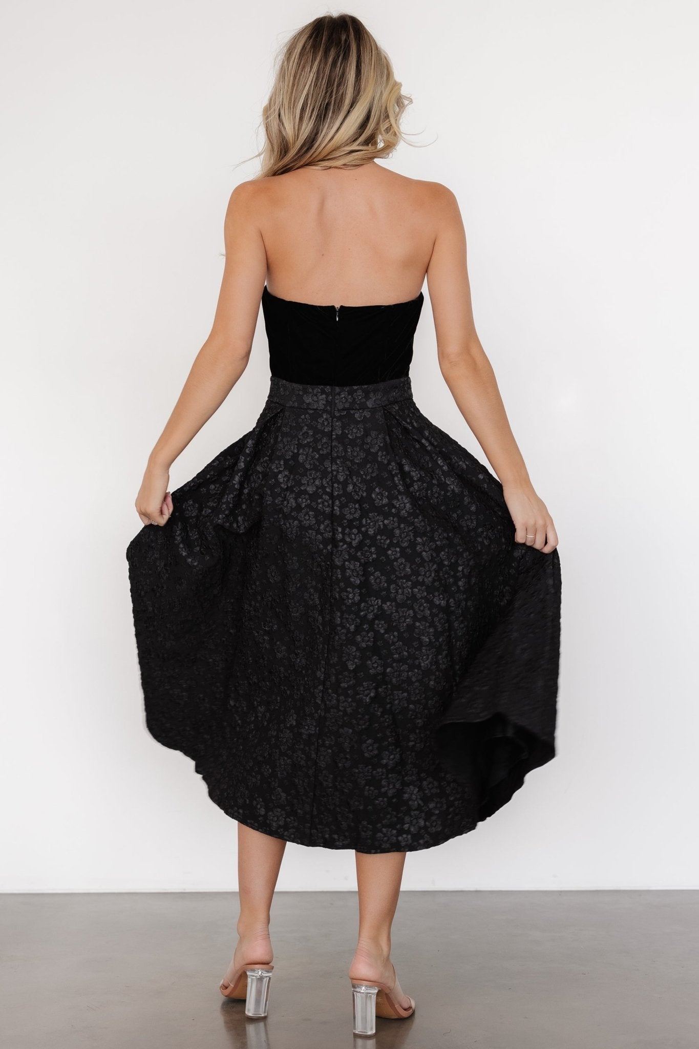 Sila Strapless Dress | Black