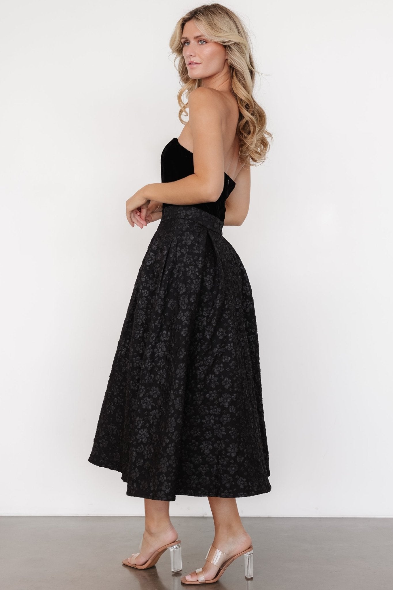 Sila Strapless Dress | Black