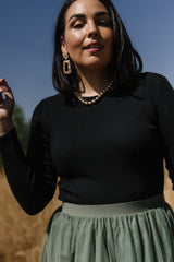 Sora Ribbed Top | Black