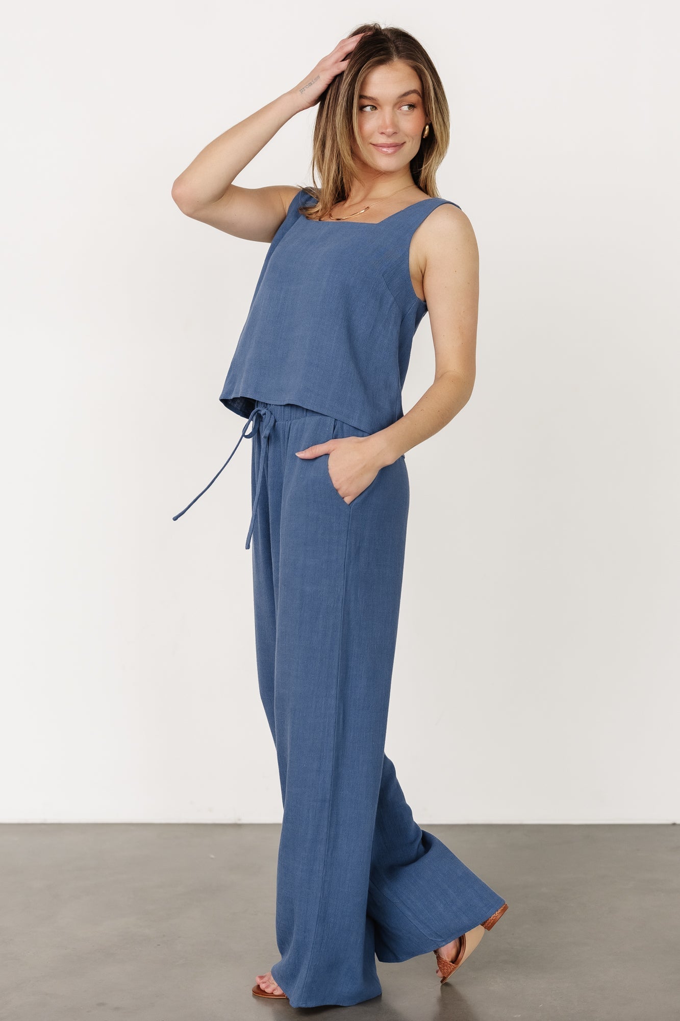 Sparrow Tank + Pants Set | Deep Blue