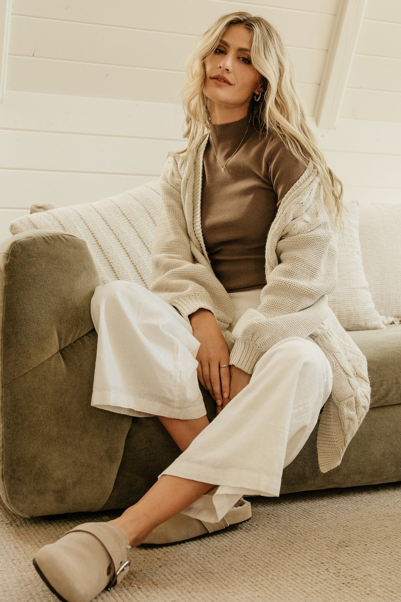 Spencer Chunky Knit Cardigan | Oatmeal