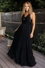 Summerlin Lace Top Maxi Dress | Black