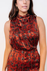 Suni Sleeveless Jumpsuit | Copper + Slate Floral