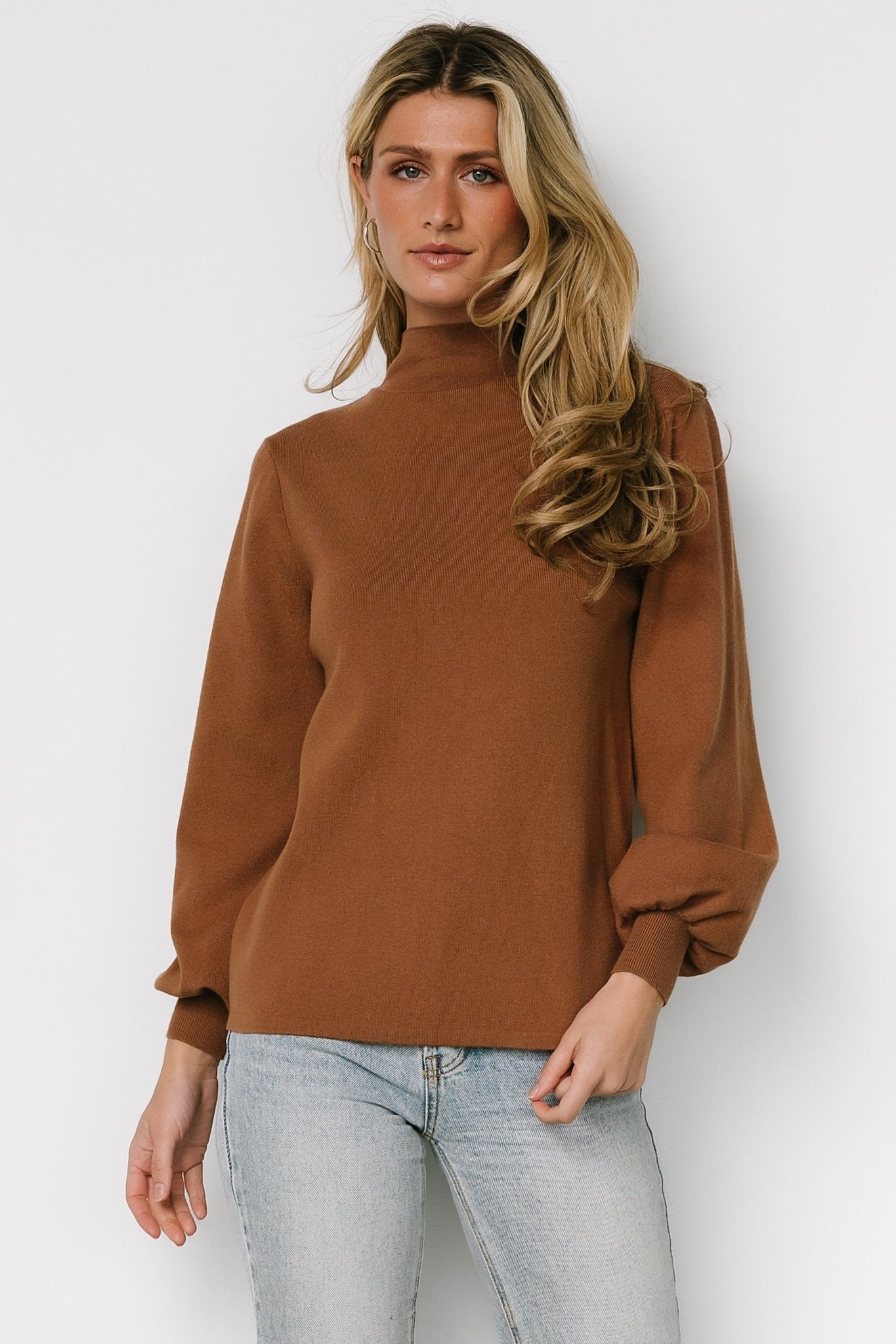Sutton Sweater Top | Brown