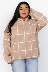 Tahoe Turtleneck Sweater | Taupe + Cream