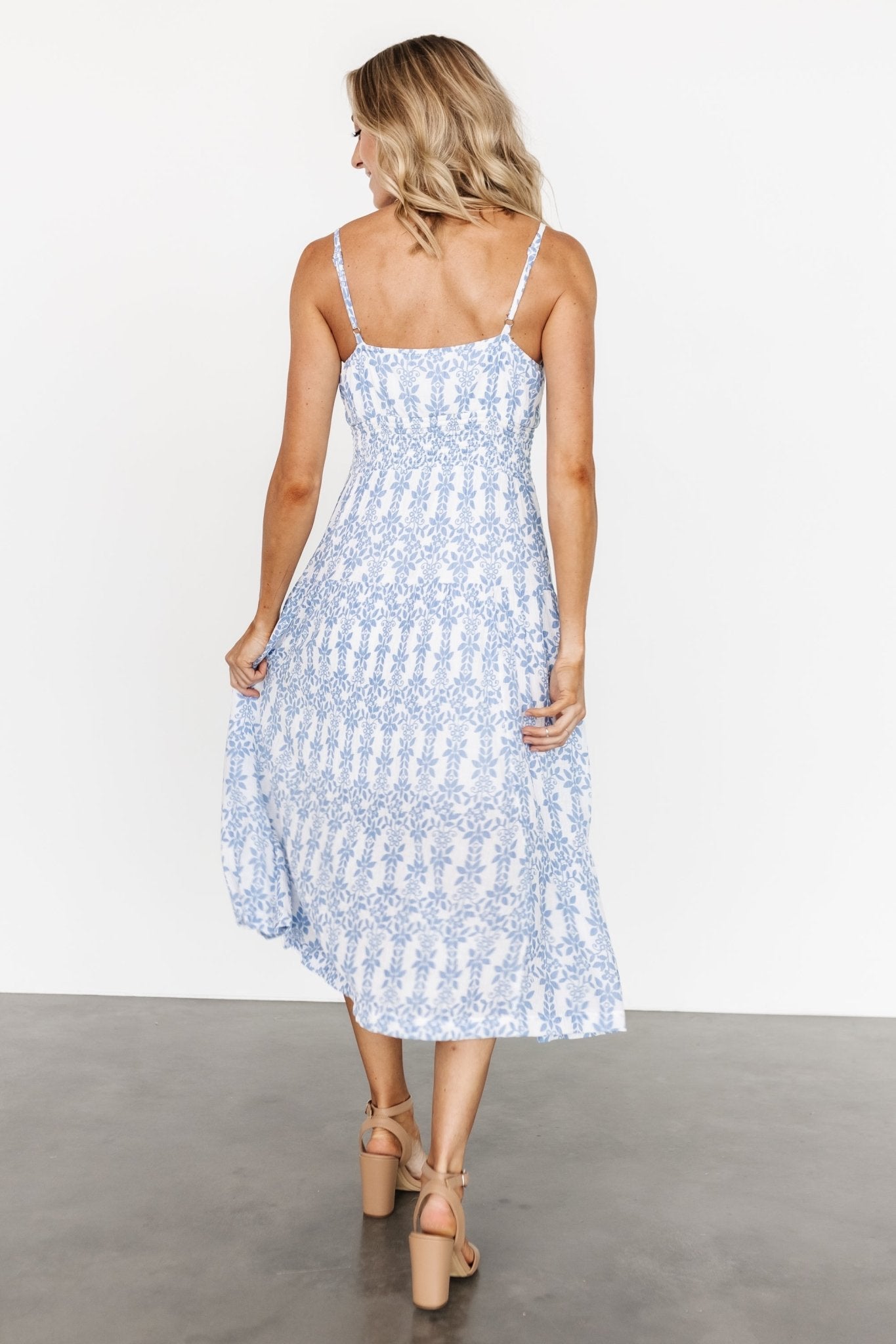 Thebes Tank Midi Dress | Blue Print