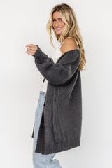Theodora Knit Cardigan | Charcoal