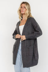 Theodora Knit Cardigan | Charcoal