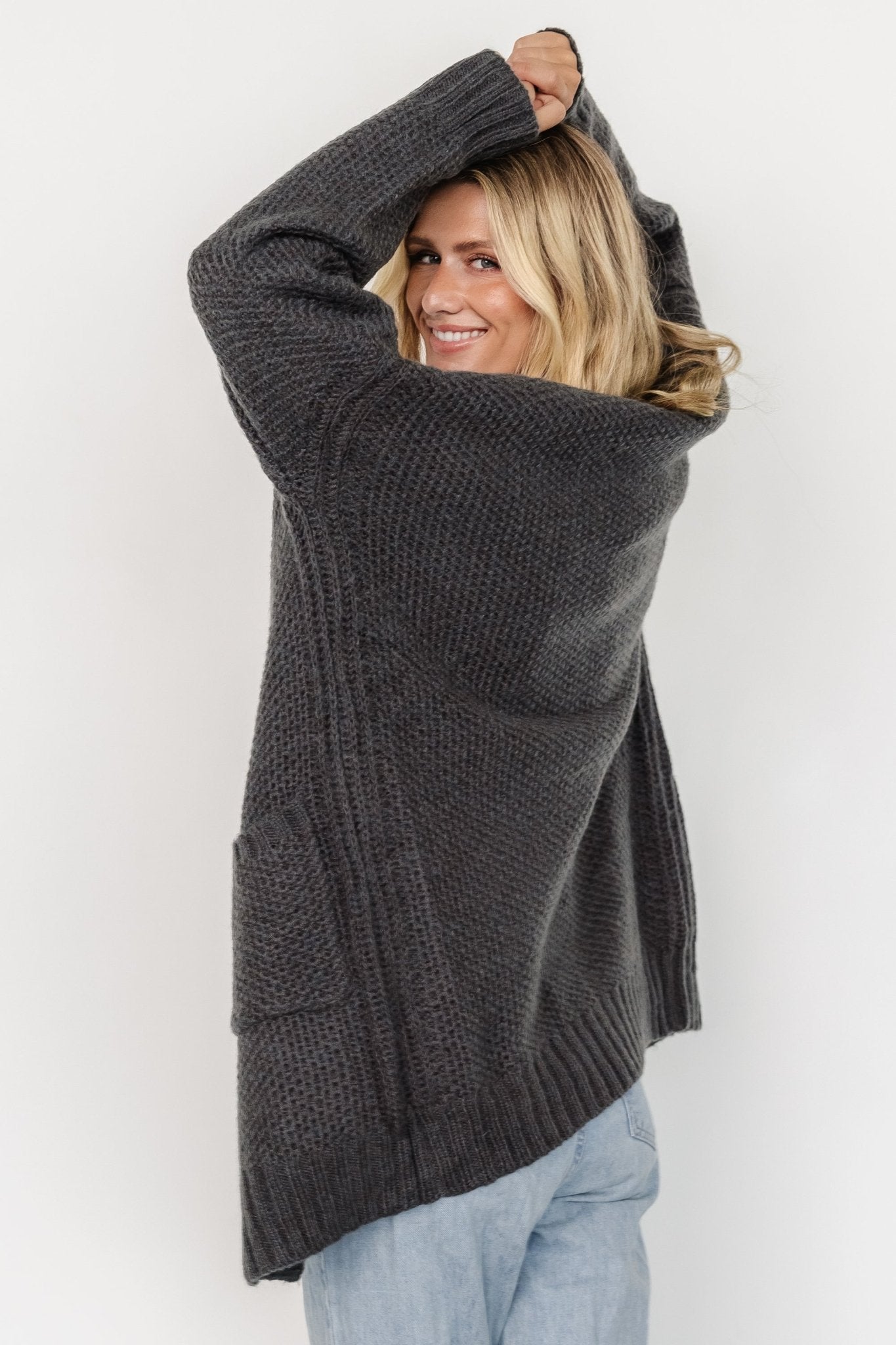 Theodora Knit Cardigan | Charcoal