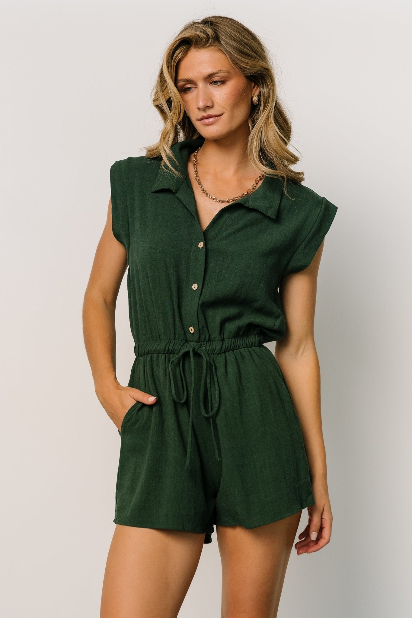 Toni Romper | Dark Green