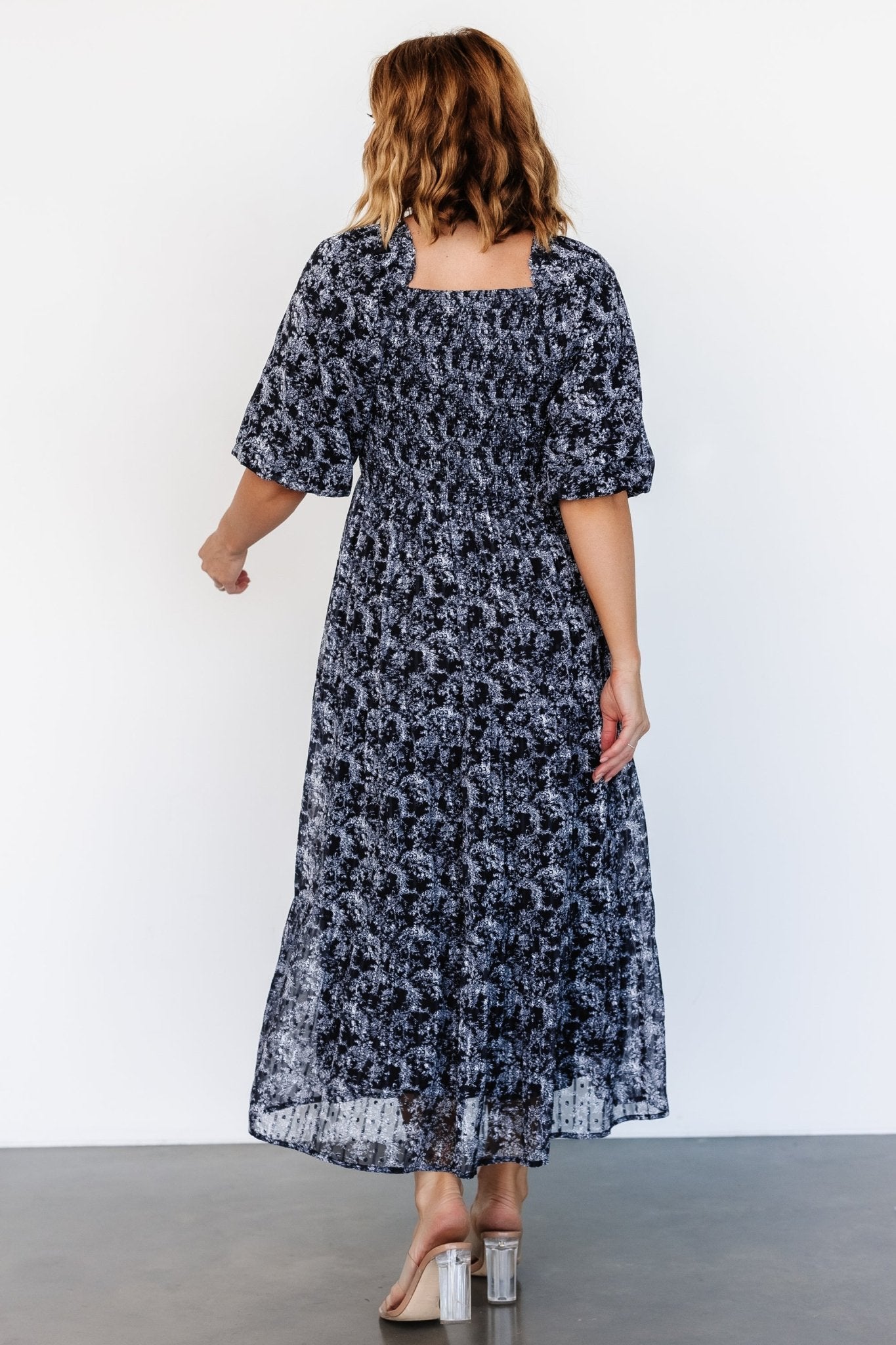 Tulsa Smocked Dress | Black + White