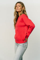 Tyson Knit Sweater | Cherry Red