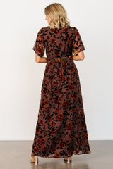Uma Velvet Maxi Dress | Clove + Amber Floral