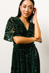 Uma Velvet Maxi Dress | Dark Green