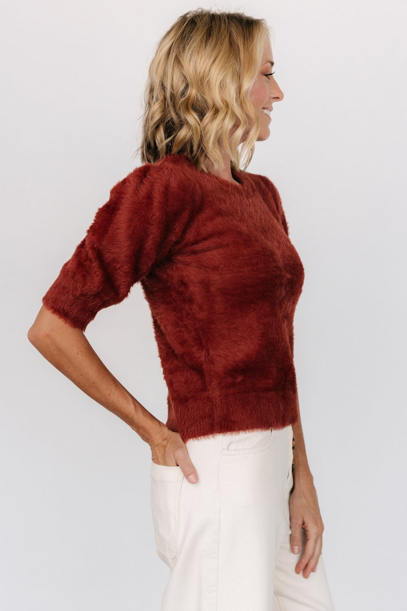 Vail Sweater Top | Brick