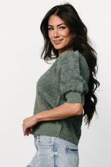 Vail Sweater Top | Winter Green
