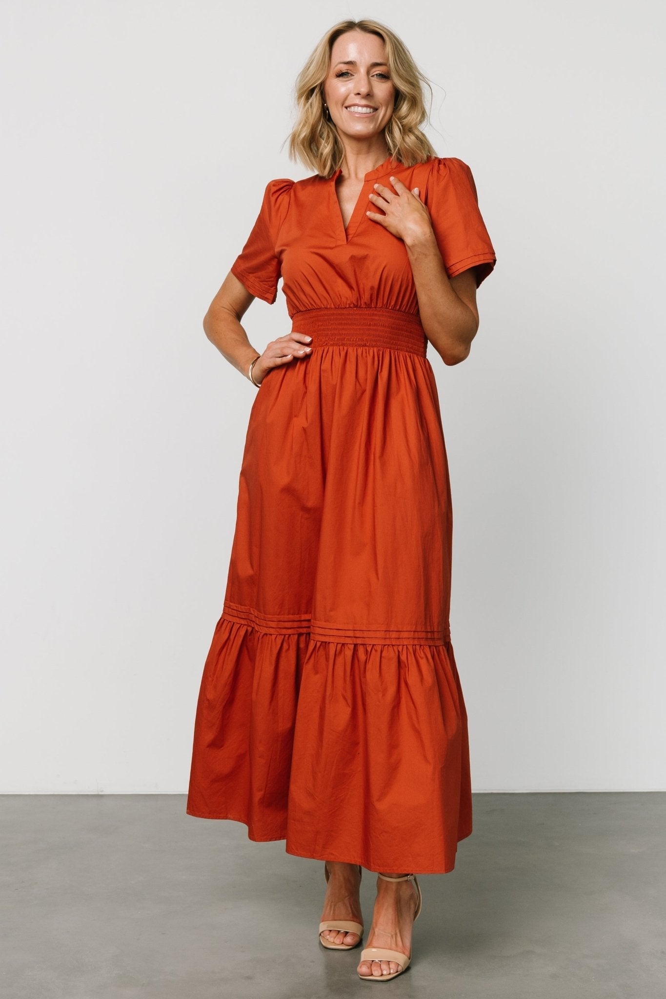 Vera Maxi Dress | Deep Rust