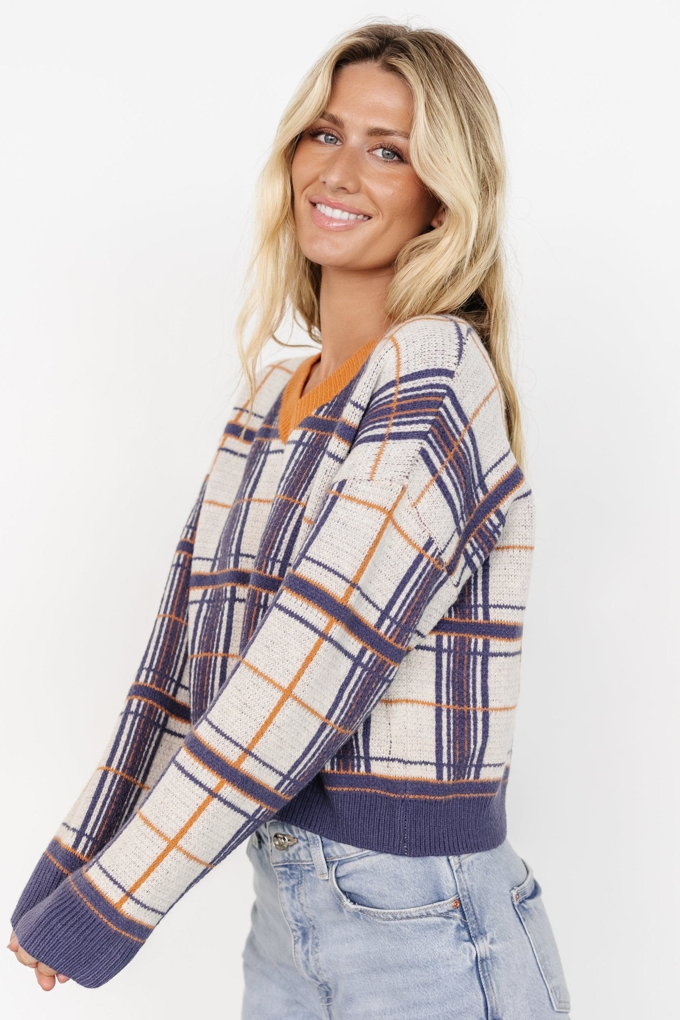 Verbier Sweater | Blue + Orange
