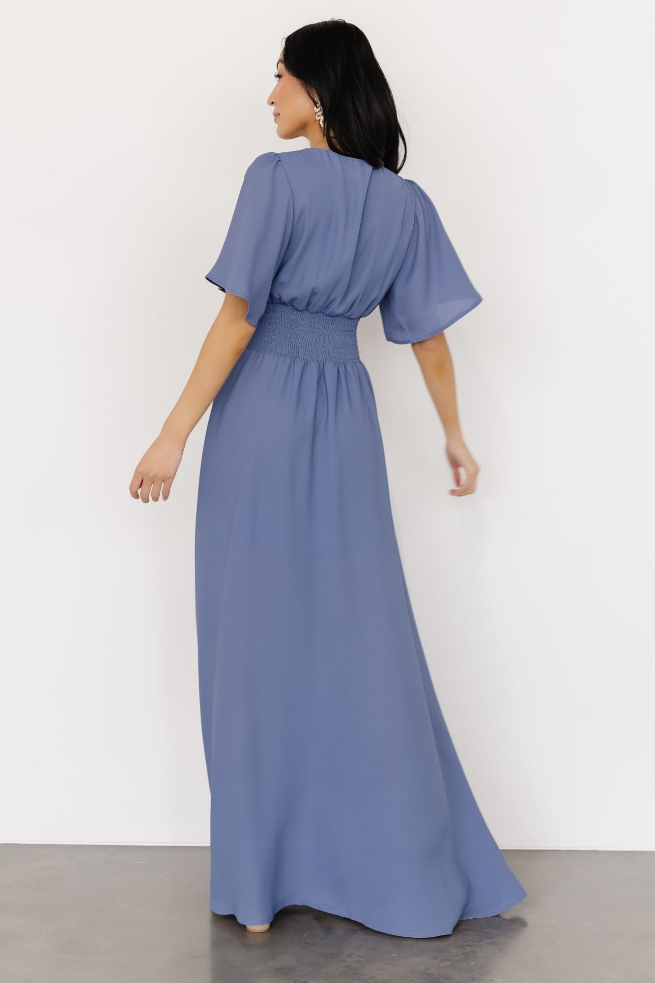 Verona Smocked Maxi Dress | Blue