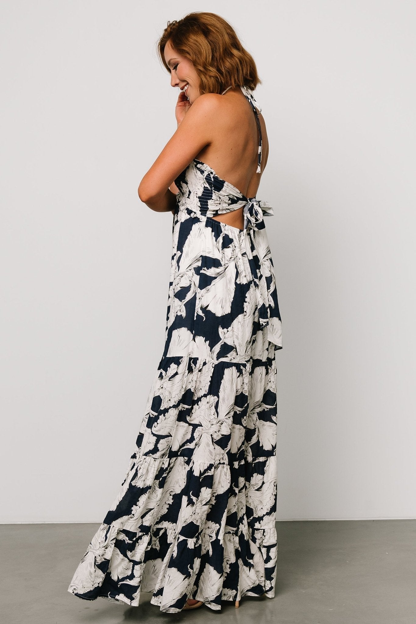 Visalia Maxi Dress | Navy + White