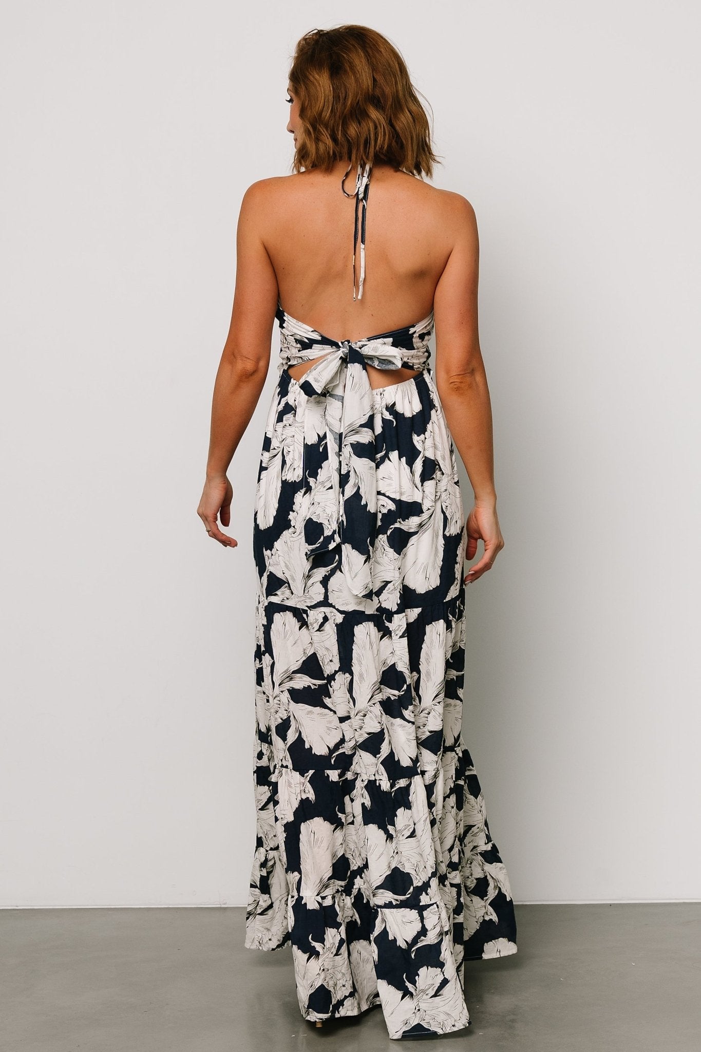 Visalia Maxi Dress | Navy + White