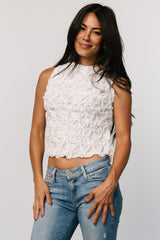 Wyn Textured Tank Top | White