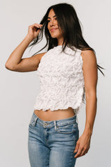 Wyn Textured Tank Top | White